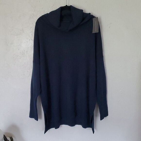 French Connection Tunic Turtleneck Sweater in Deep Teal Size 2XL - Picture 1 of 12
